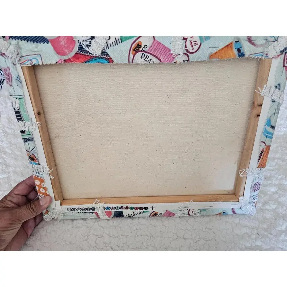 Handmade Craft Room Canvas For Hanging Photos Bows Multicolor 14.25